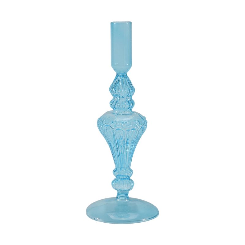 18cm রঙিন কাচের মোমবাতি ধারক সংগ্রহ