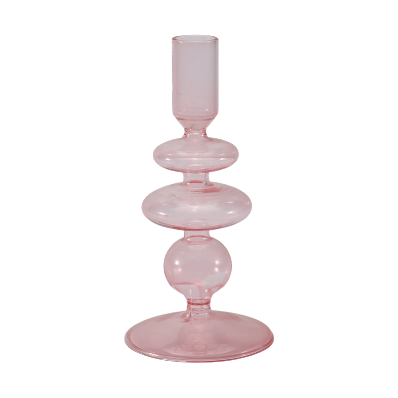 18cm রঙিন কাচের মোমবাতি ধারক সংগ্রহ