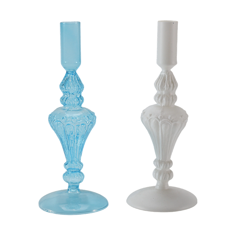 18cm রঙিন কাচের মোমবাতি ধারক সংগ্রহ
