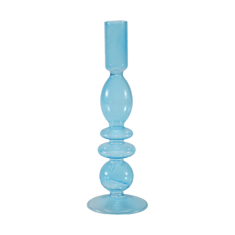 18cm রঙিন কাচের মোমবাতি ধারক সংগ্রহ