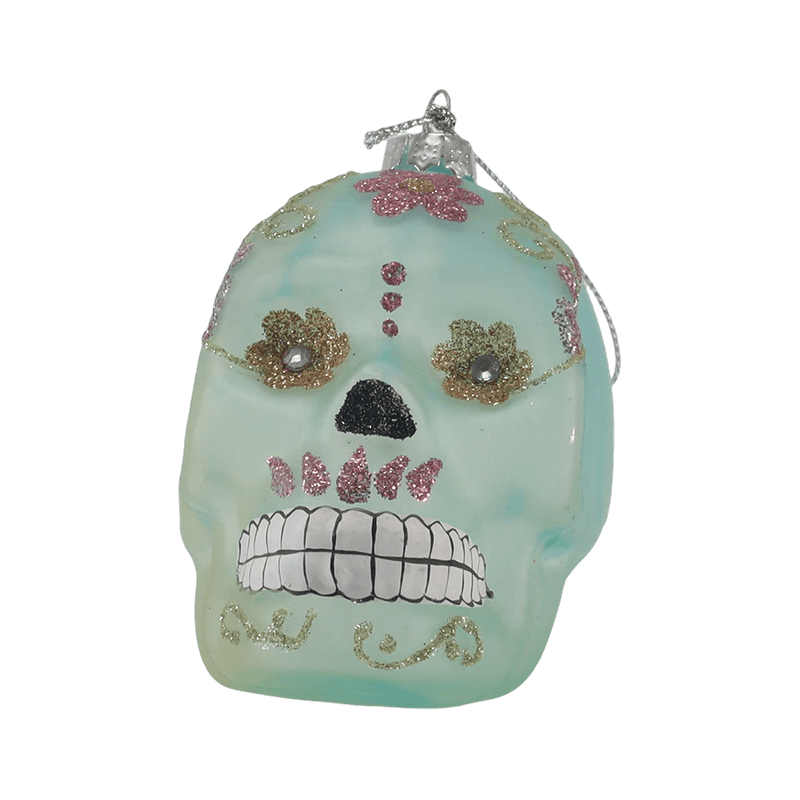 Iridescent Skull Decor/সুগার স্কাল গ্লাস অলঙ্কার সেট