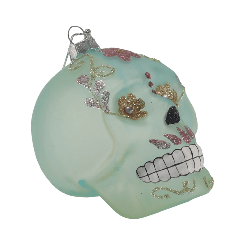 Iridescent Skull Decor/সুগার স্কাল গ্লাস অলঙ্কার সেট
